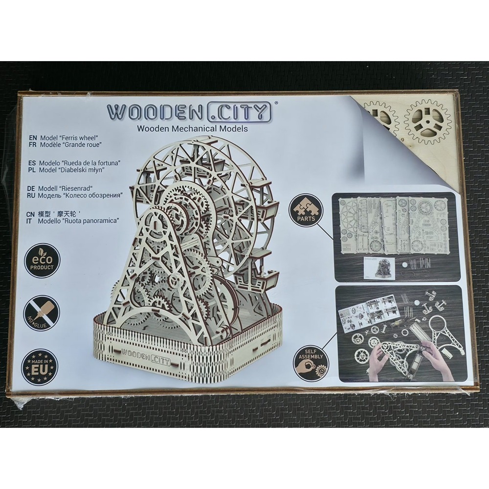 Wooden City Ferris Wheel 3D Wood Mechanical Model Kit 469pc Architecture Puzzle